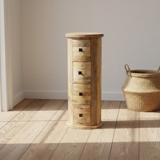 Solid Mango Wood Round Side