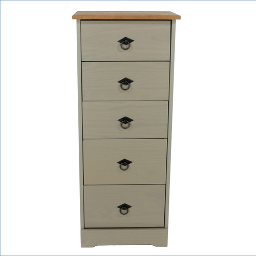 Grey drawer narrow chest of - grey,